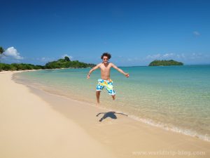 Tobias flying Caramoan Islands
