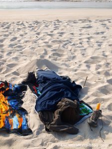 Sleeping at the beach