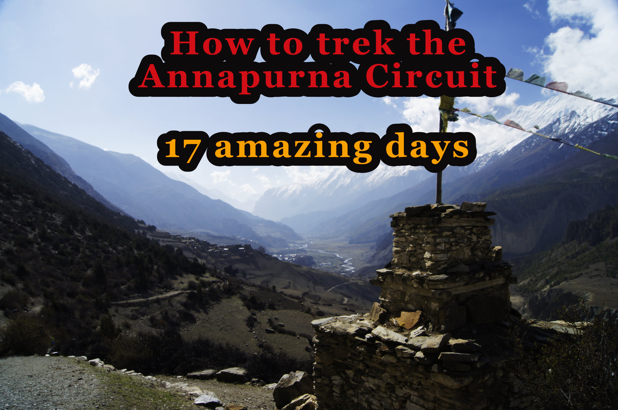Shows part of the Annapurna Circuit